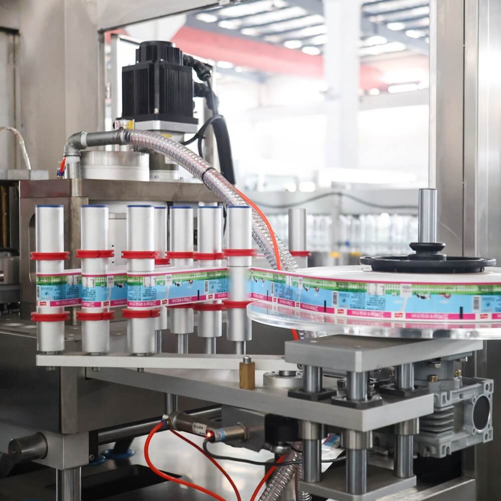 automatic hot melt glue water bottle labeling system